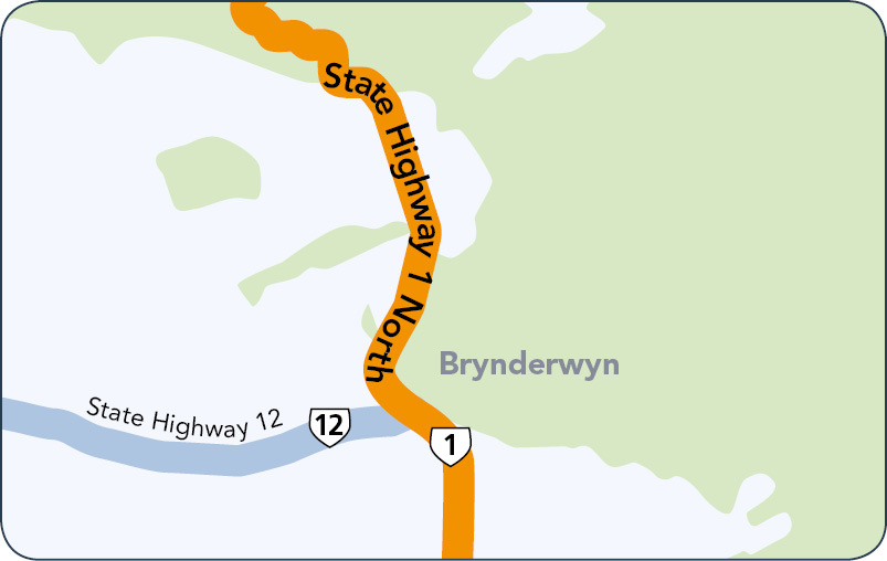 High risk area from Auckland to Kerikeri - Brynderwyn