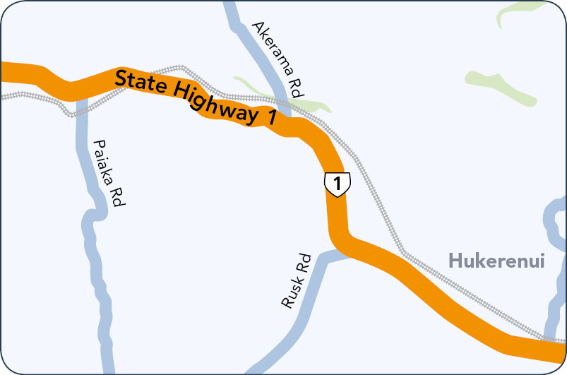 High risk area from Auckland to Kerikeri - Hukerenui