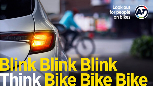 Look out for people on bikes