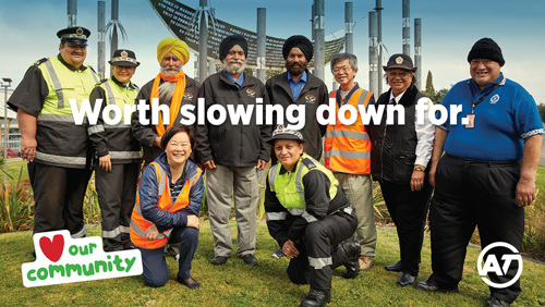 Otahuhu speed awareness sign.