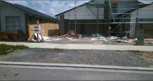 Entry into property from the road where proposed vehicle crossing is going to go